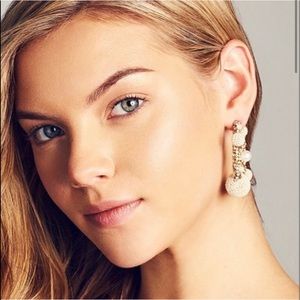 NWT Sachin + Babi Hoop Red Gold White Earrings